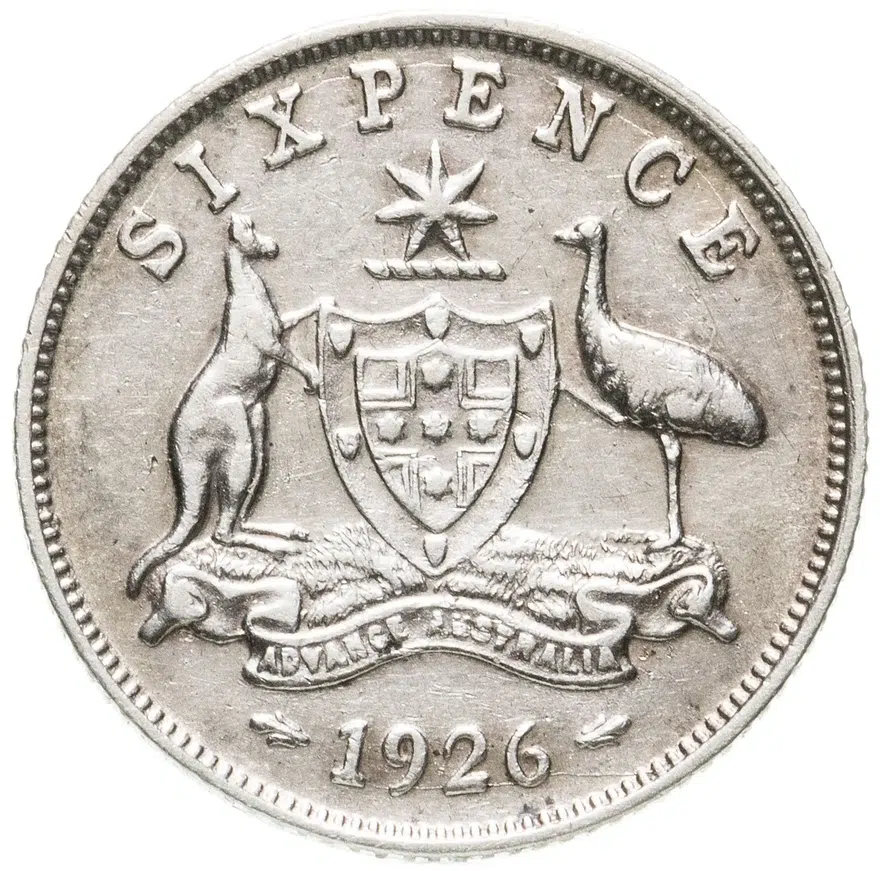 Австралия 6 пенсов (pence) 1926
