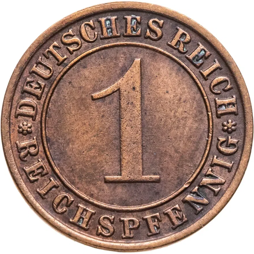 Германия 1 рейхспфенниг (reichspfennig) 1932, аверс