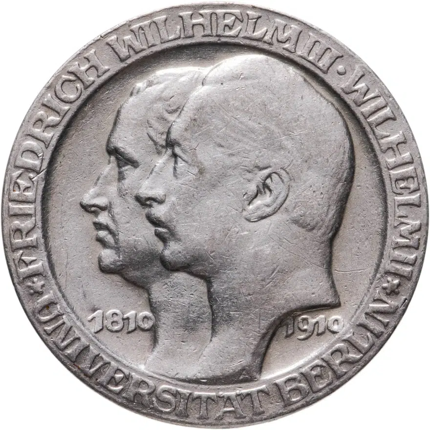 Германия (Империя) 3 марки (mark) 1910  Берлинский университет