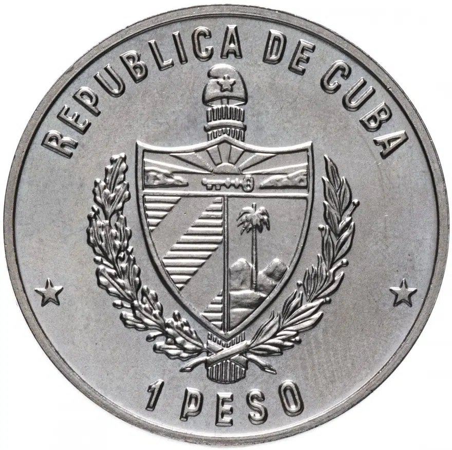 Куба 1 песо (peso) 1986 "30 лет высадке с яхты "Гранма"", реверс