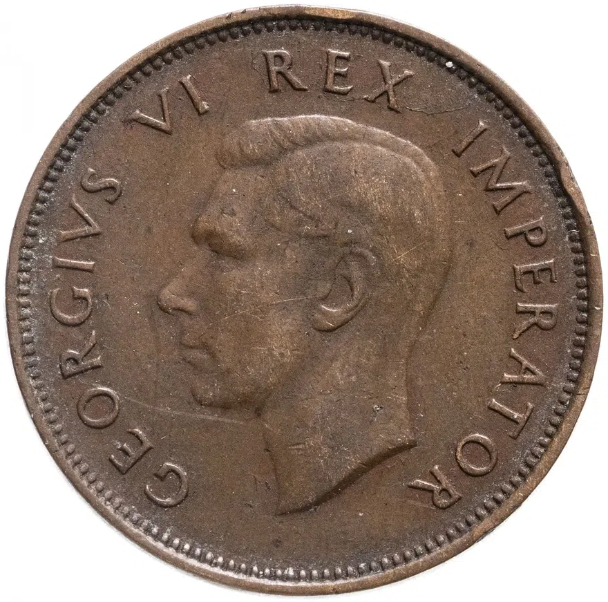 ЮАР 1/2 пенни (penny) 1940, реверс