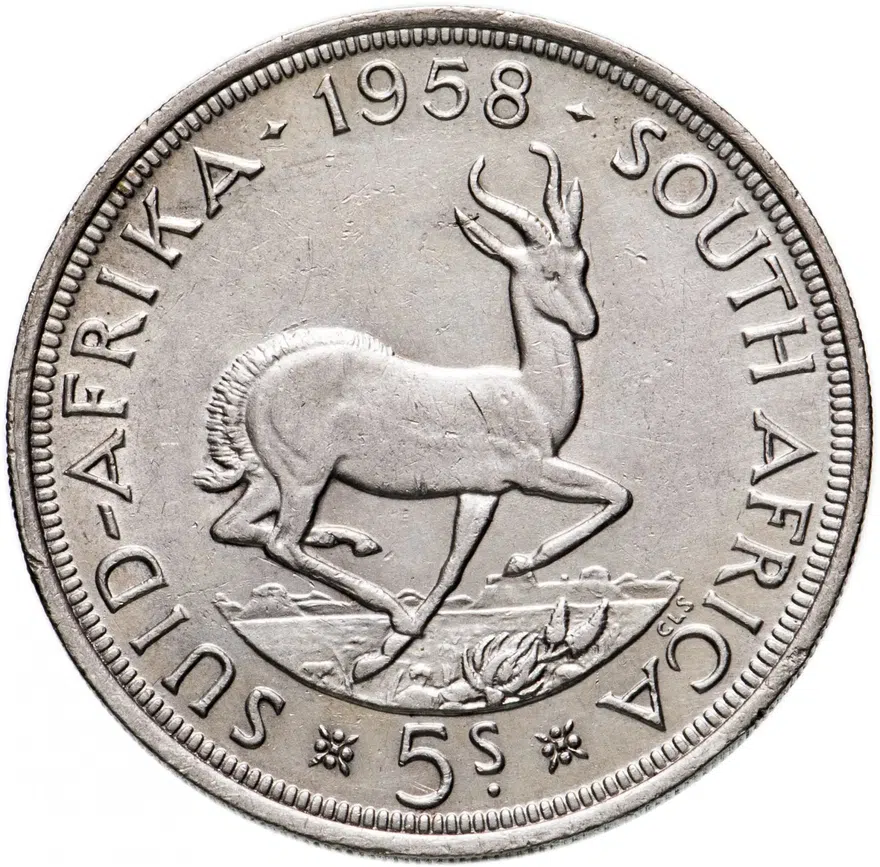 ЮАР 5 шиллингов (shillings) 1958
