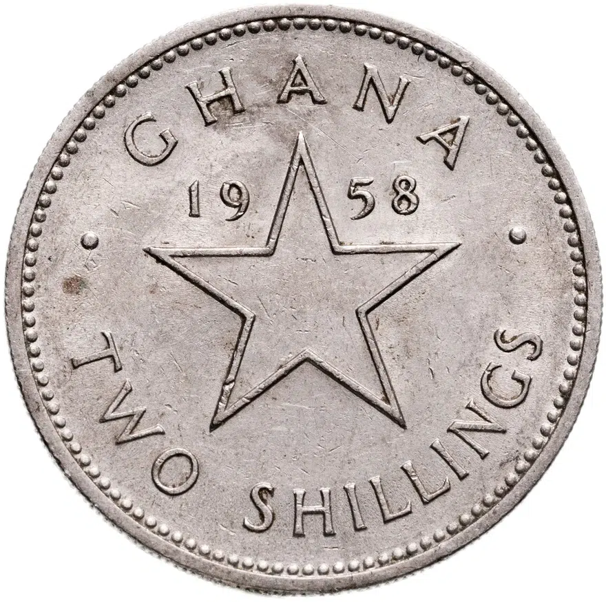 Гана 2 шиллинга (shillings) 1958, реверс