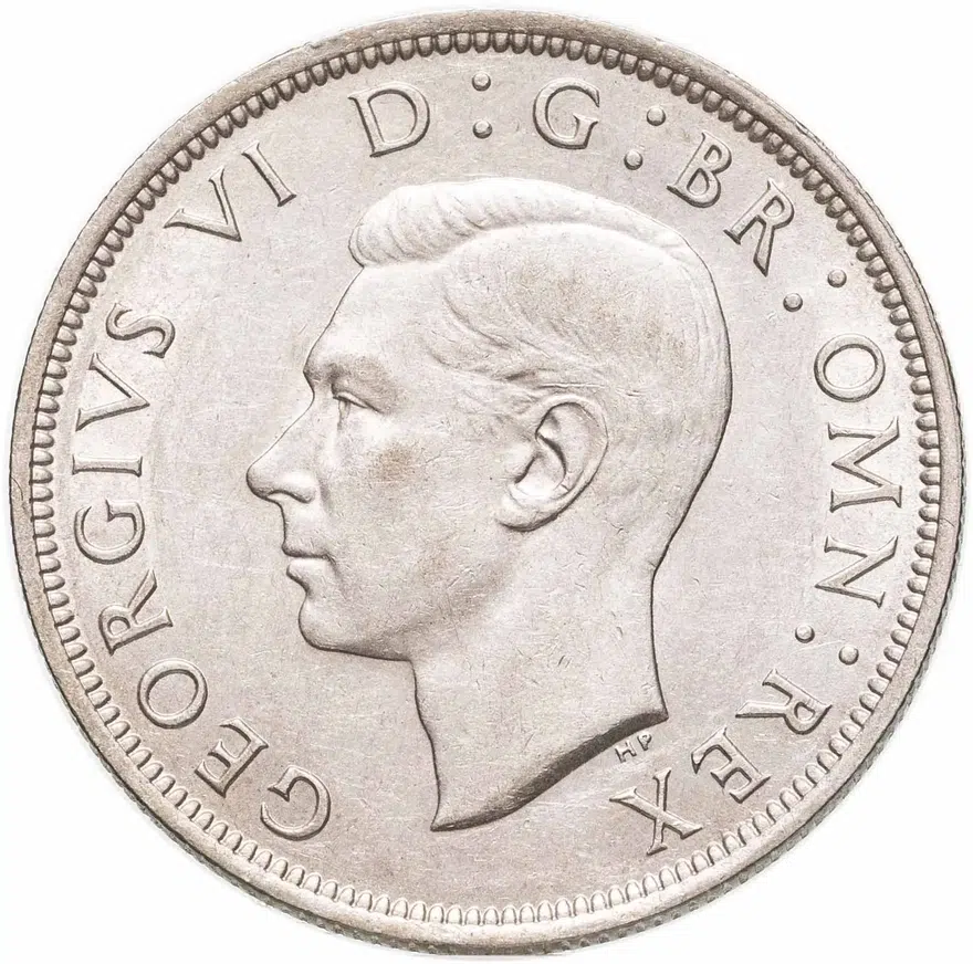 Великобритания 1/2 кроны (crown) 1944, реверс