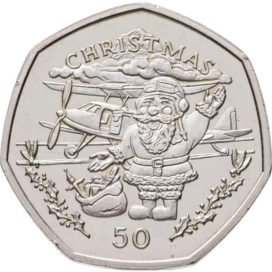 Гибралтар 50 пенсов (pence) 1996 Рождество