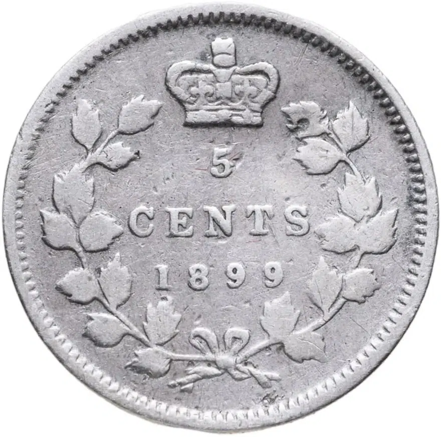 Канада 5 центов (cents) 1899, реверс