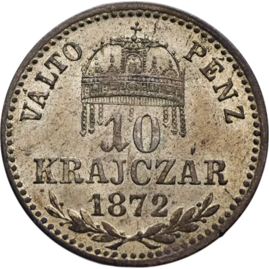 Венгрия 10 крейцеров (krajczar) 1872