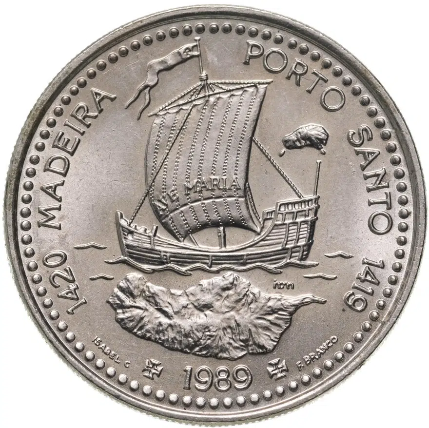 Португалия 100 эскудо (escudos) 1989 Золотой век открытий - Открытие острова Мадейра