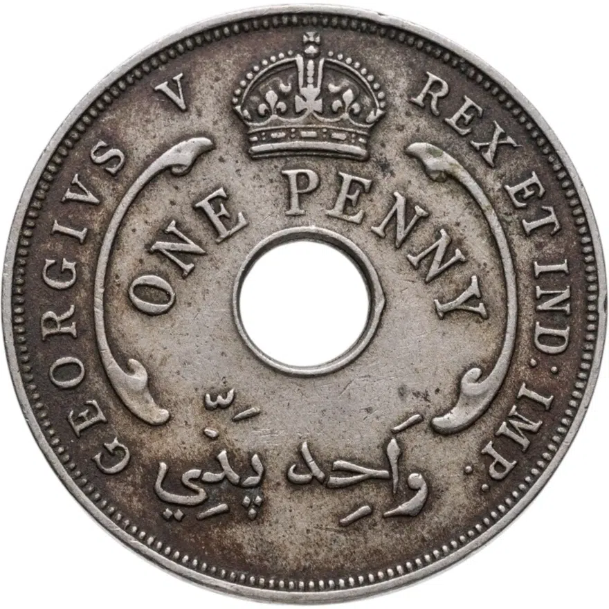 Британская Западная Африка 1 пенни (penny) 1935, реверс