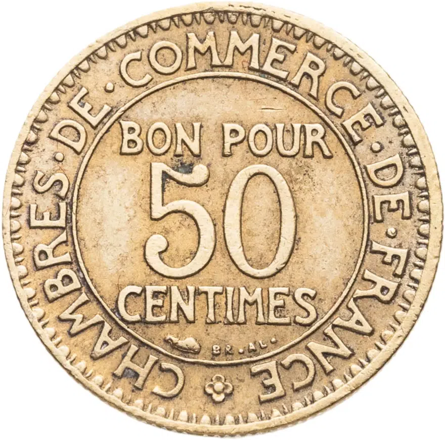 Франция 50 сантимов (centimes) 1923, аверс