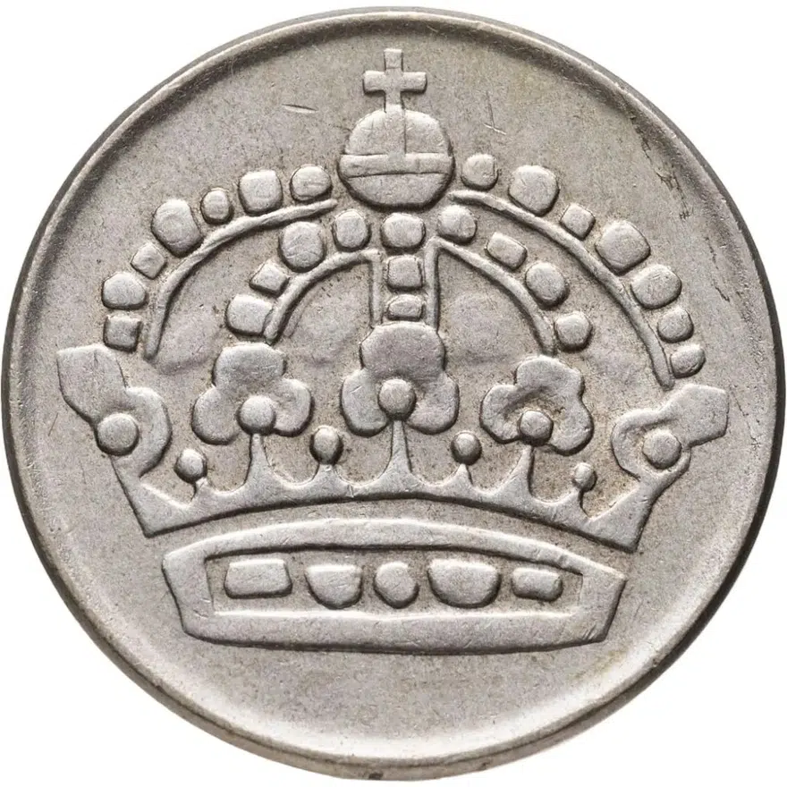 Швеция 50 эре (ore) 1953, реверс