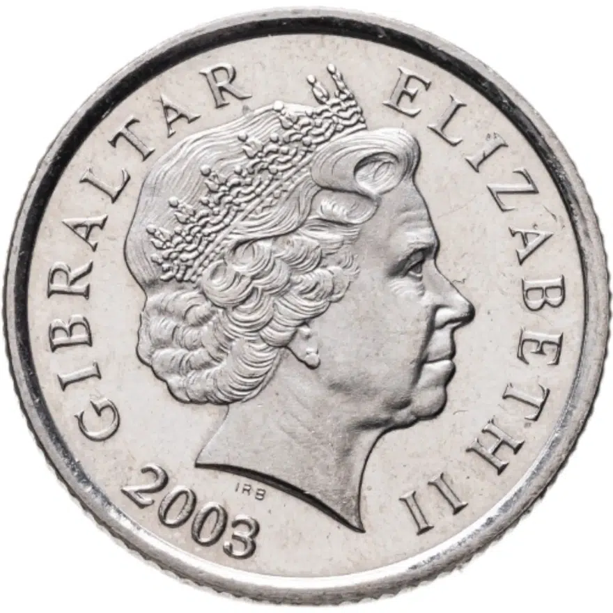 Гибралтар 10 пенсов (pence) 2003, реверс