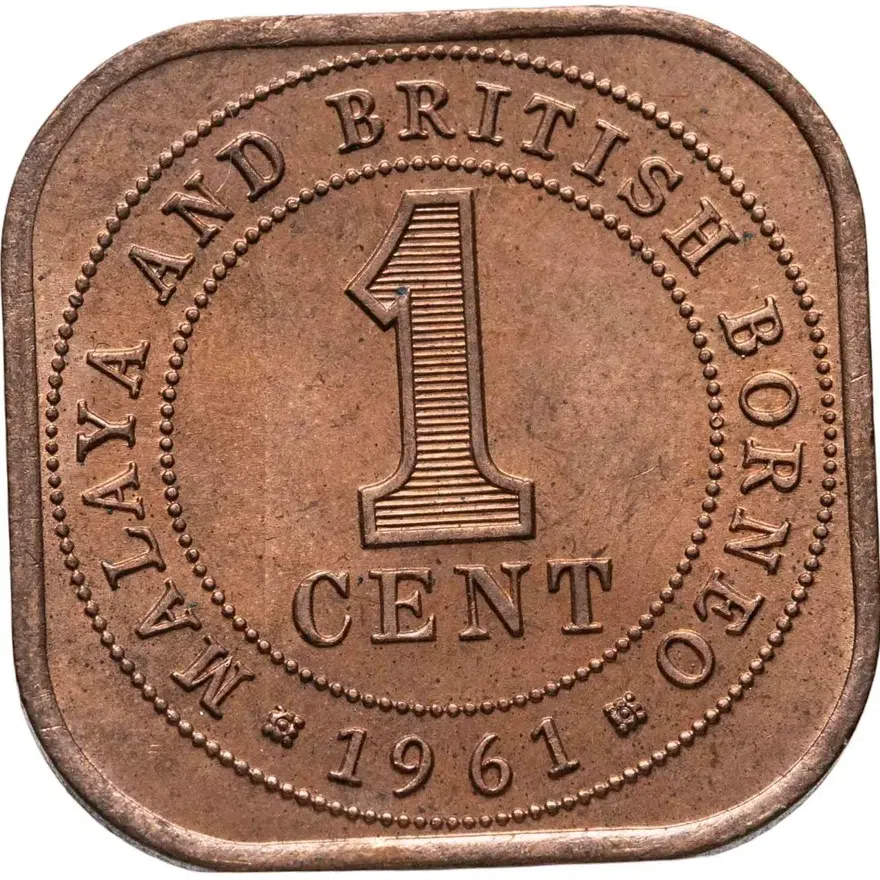 Малайя и Британское Борнео 1 цент (cent) 1961
