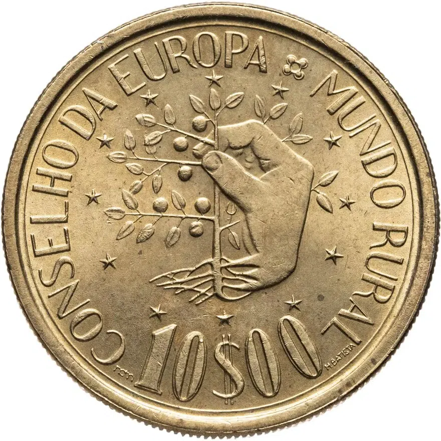 Португалия 10 эскудо (escudos) 1987  Совет Европы - Программа «Сельский мир»