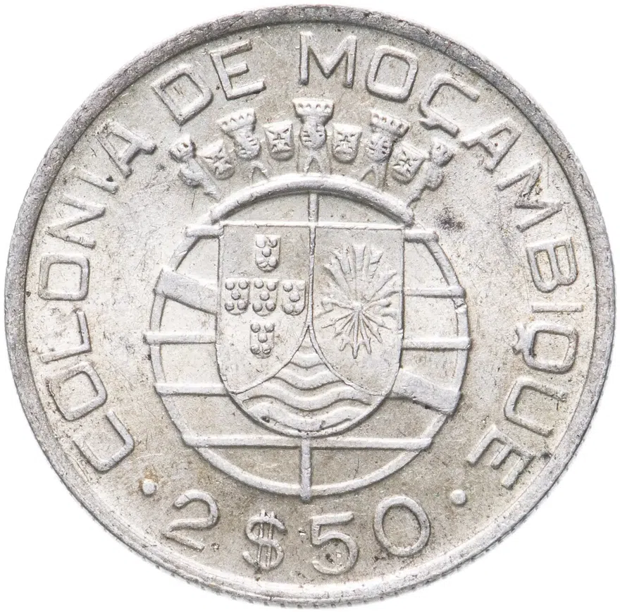 Мозамбик 2,5 эскудо (escudos) 1950, реверс