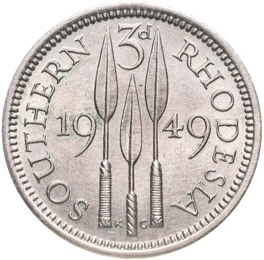 Южная Родезия 3 пенса (pence) 1949, реверс