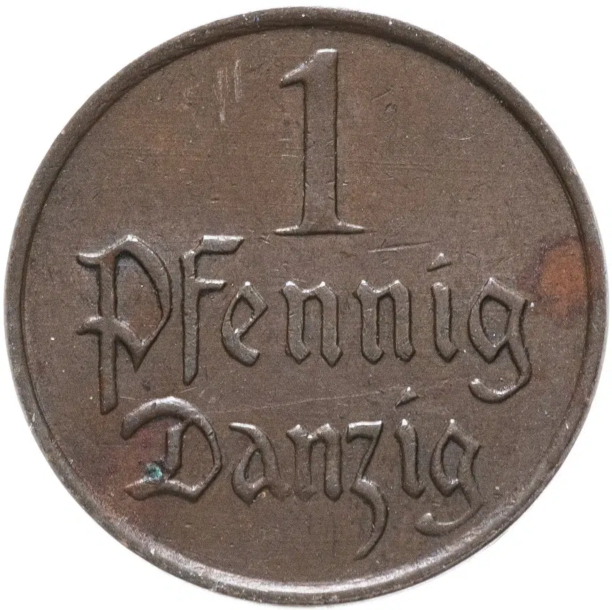 Данциг 1 пфенниг (pfennig) 1930