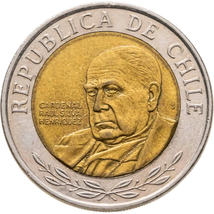 Чили 500 песо (pesos) 2015, аверс