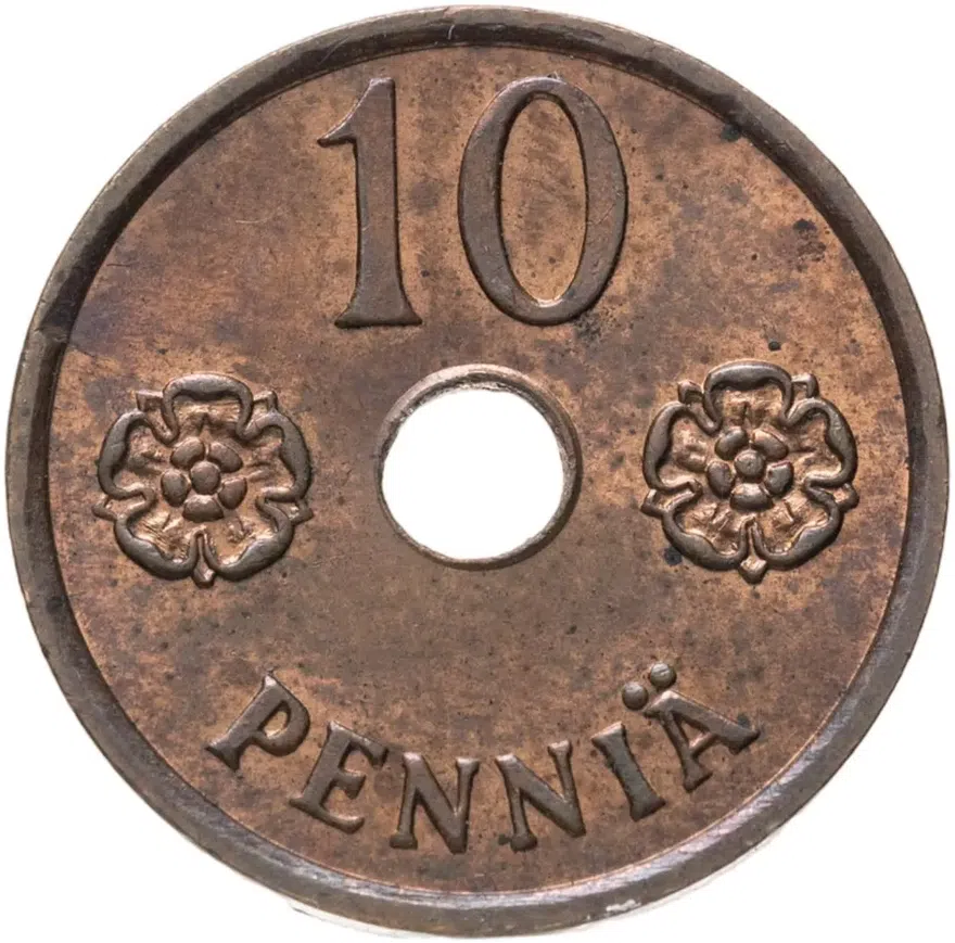 Финляндия 10 пенни 1942
