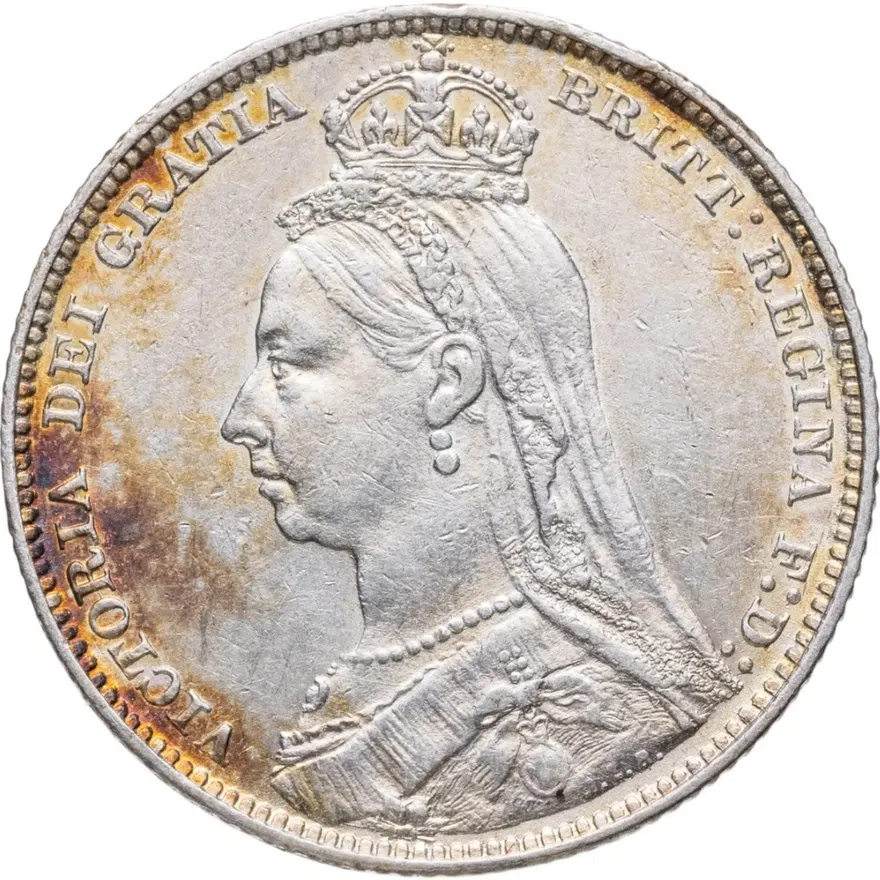 Великобритания 1 шиллинг (shilling) 1891, реверс