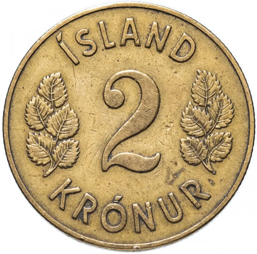 Исландия 2 кроны (kronur) 1946