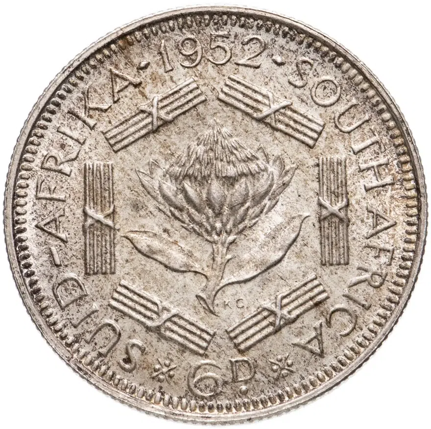 ЮАР 6 пенсов (pence) 1952