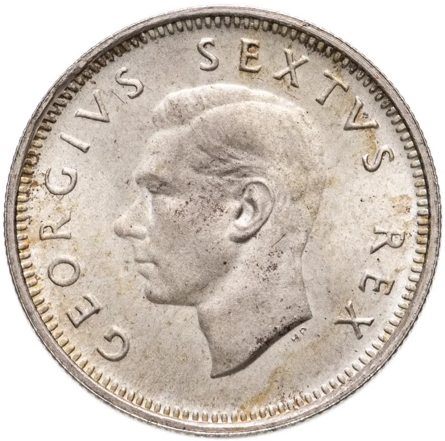 ЮАР 6 пенсов (pence) 1952, реверс