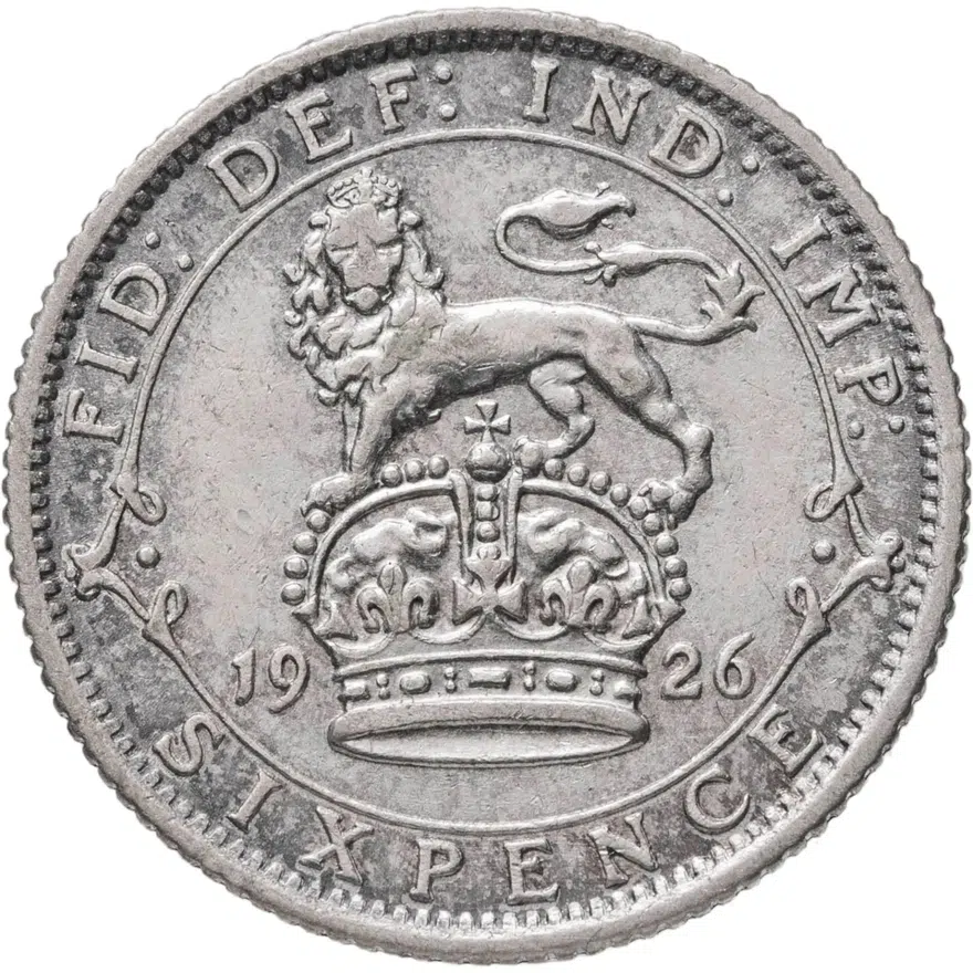 Великобритания 6 пенсов (pence) 1926, реверс