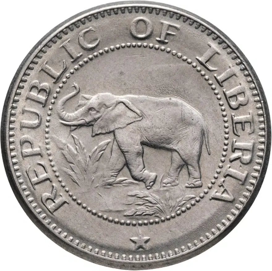 Либерия 5 центов (cents) 1972, реверс