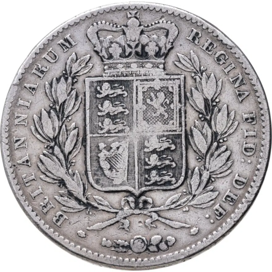 Великобритания 1 крона (crown) 1847, реверс