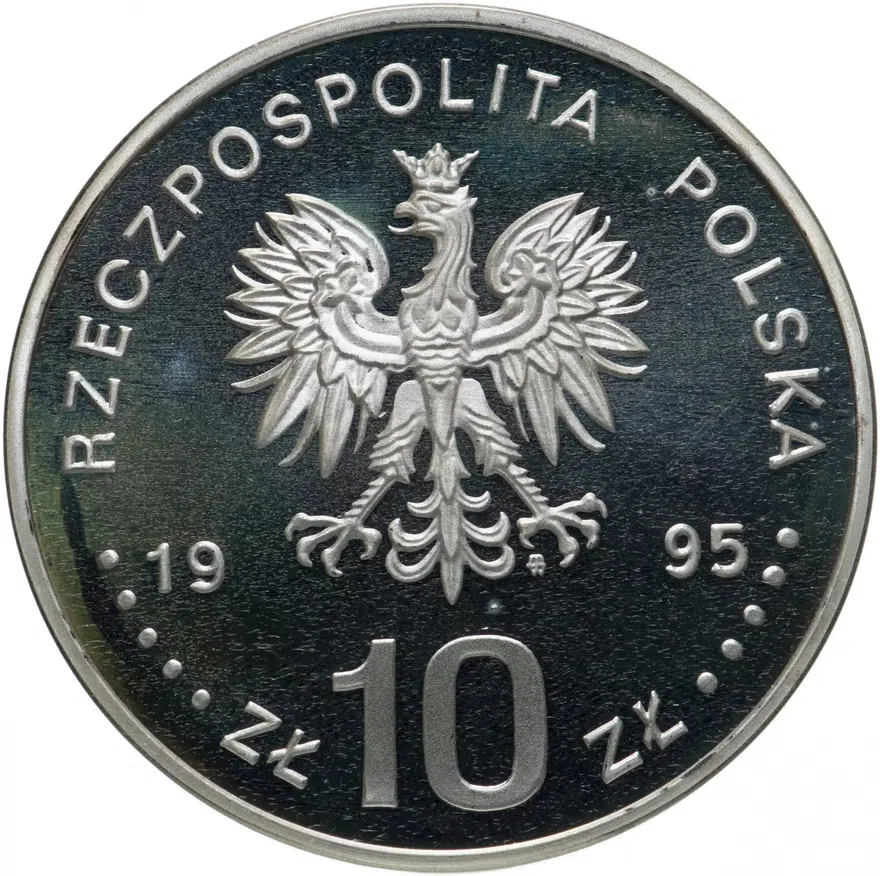 Польша 10 злотых (zlotych) 1995  100 лет Олимпийским Играм, реверс