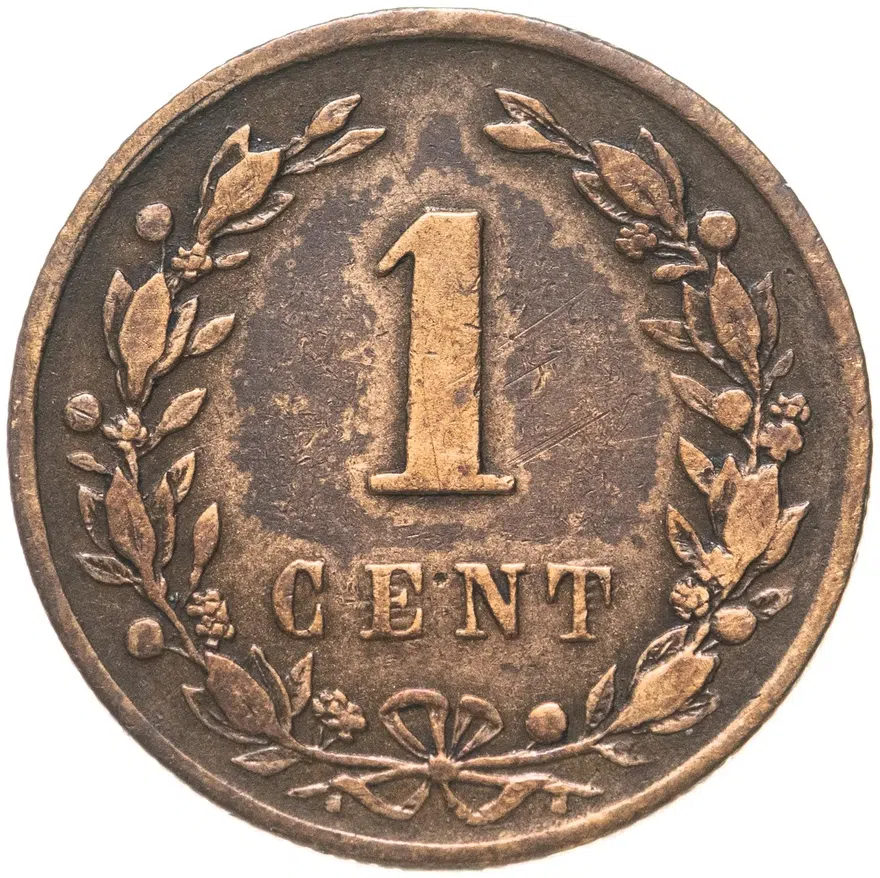 Нидерланды 1 цент 1877