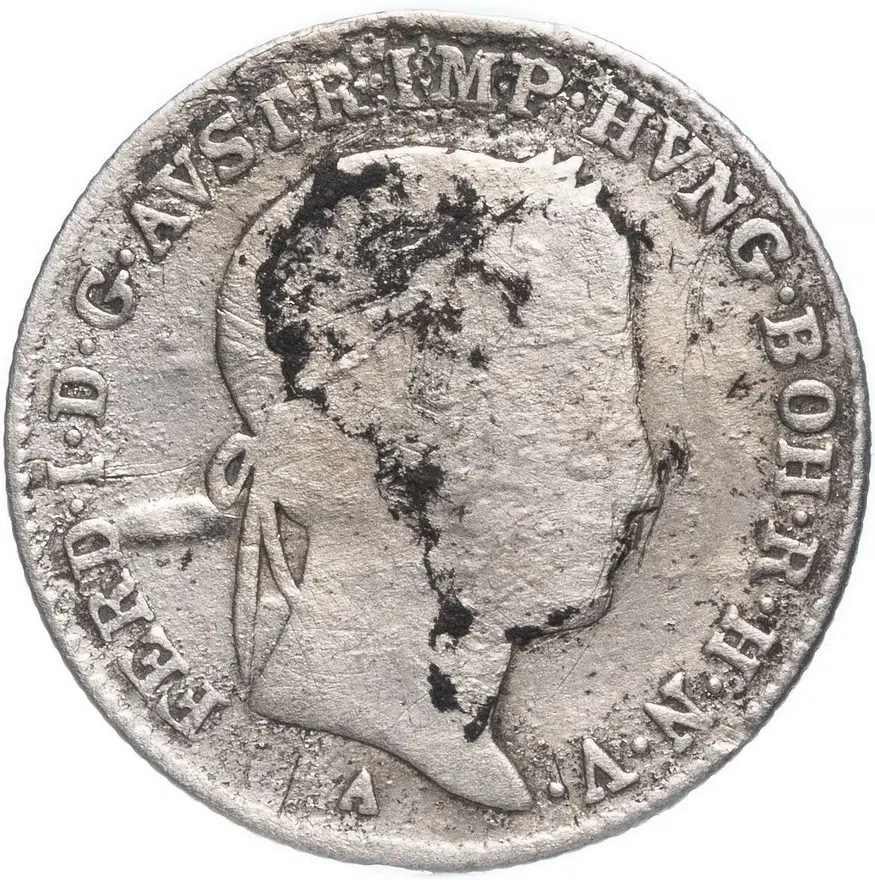 Австрия 5 крейцеров (kreuzer) 1839 A