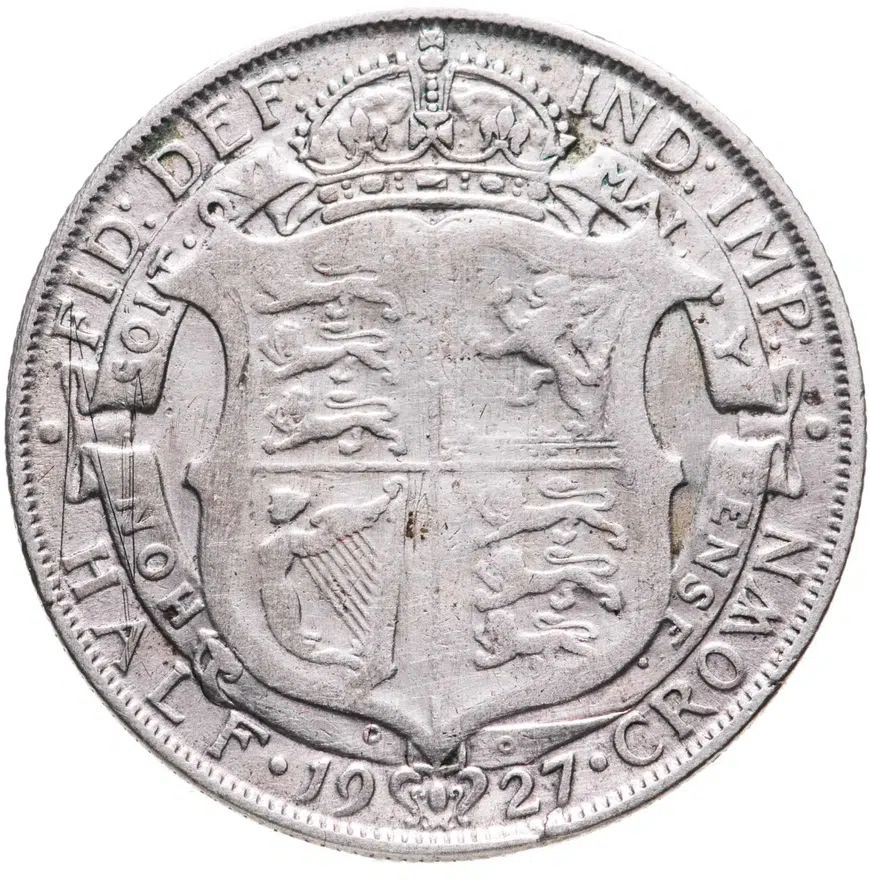 Великобритания 1/2 кроны (crown) 1927, реверс