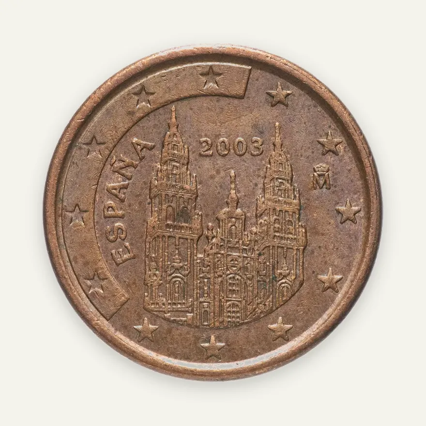 Испания 1 цент (cent) 1999-2019, аверс