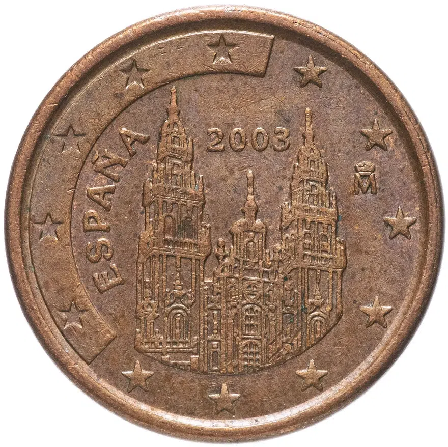 Испания 1 цент (cent) 1999-2019, реверс