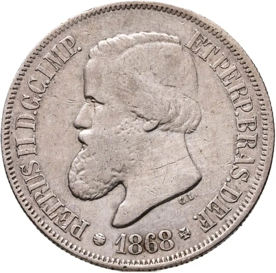 Бразилия 500 реалов (рейс, reis) 1868