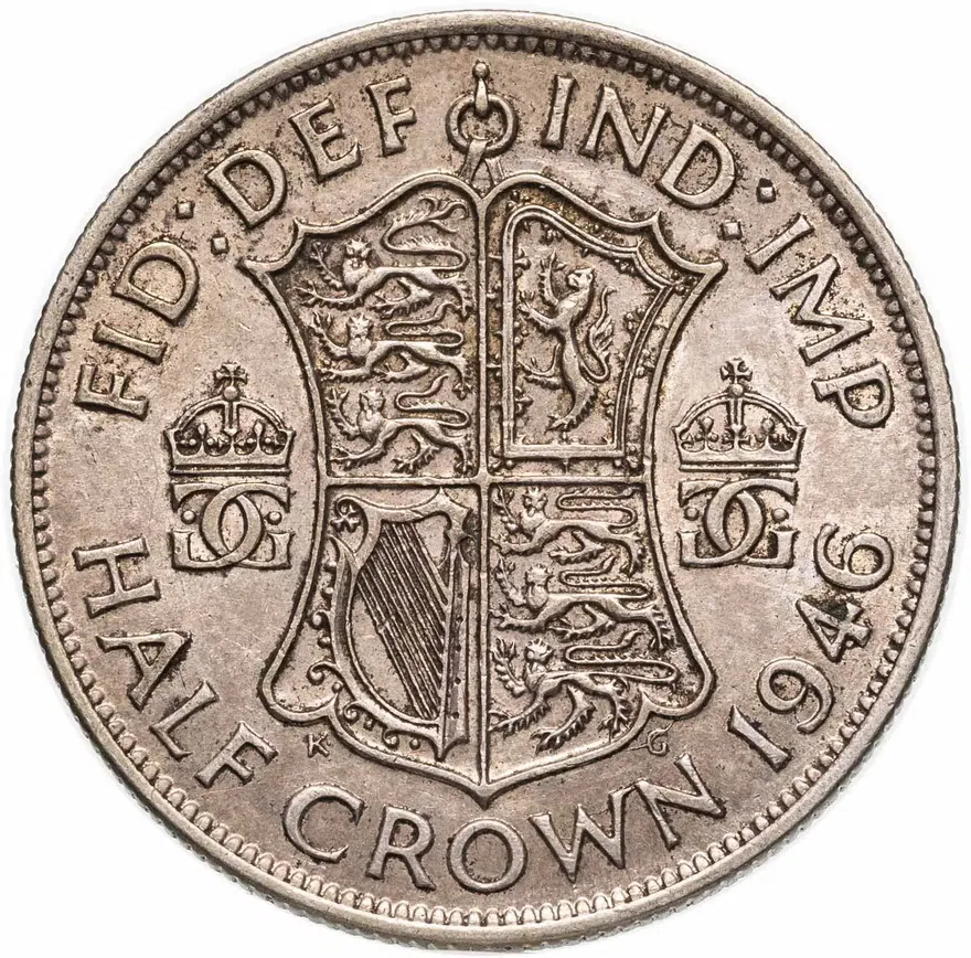 Великобритания 1/2 кроны 1946, аверс