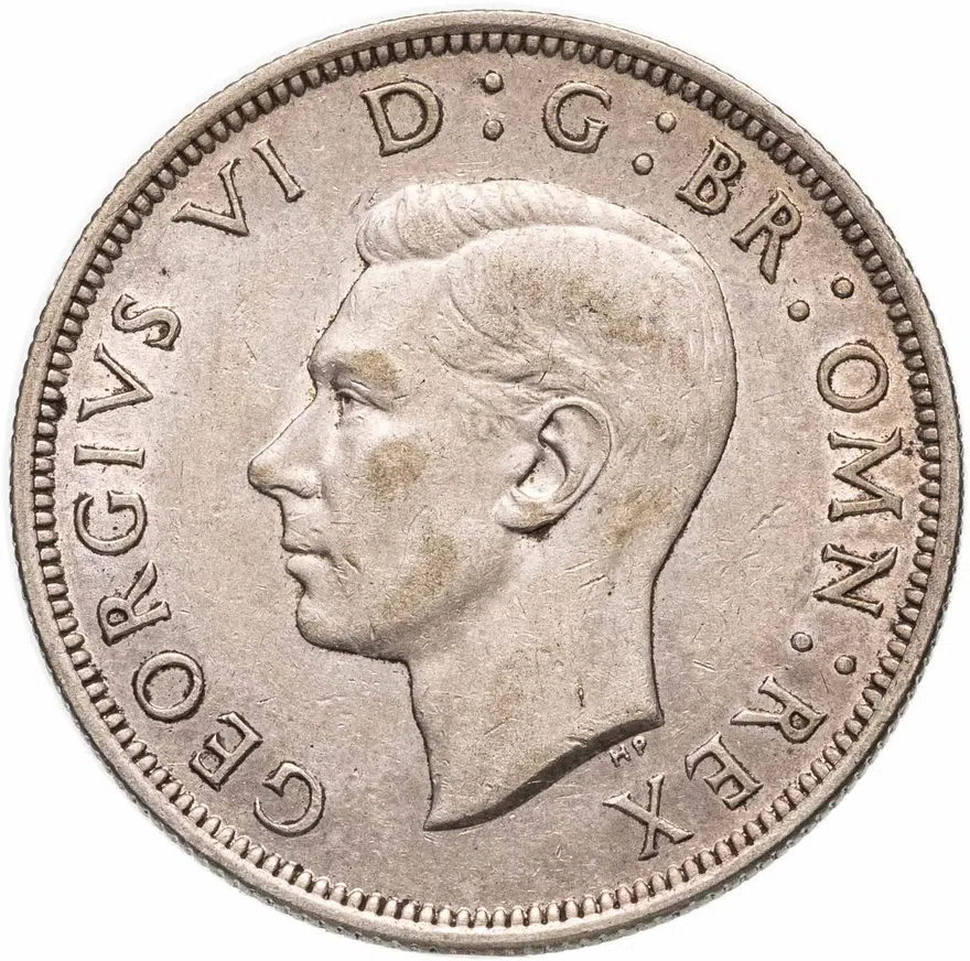 Великобритания 1/2 кроны 1946, реверс