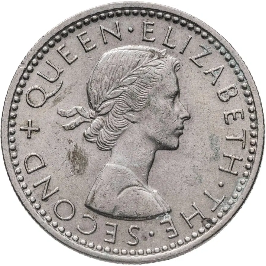 Новая Зеландия 6 пенсов (pence) 1961, реверс