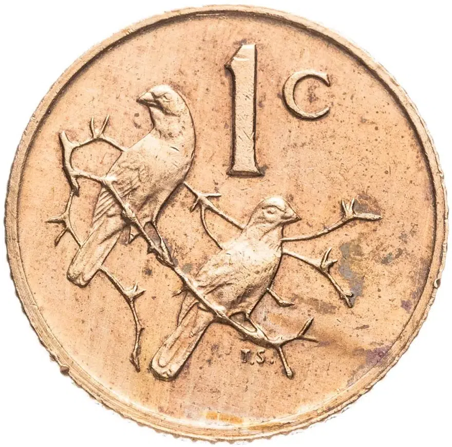 ЮАР 1 цент (cent) 1980, аверс