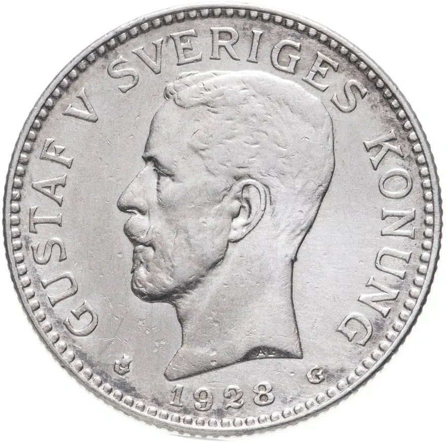 Швеция 2 кроны (kronor) 1928, реверс