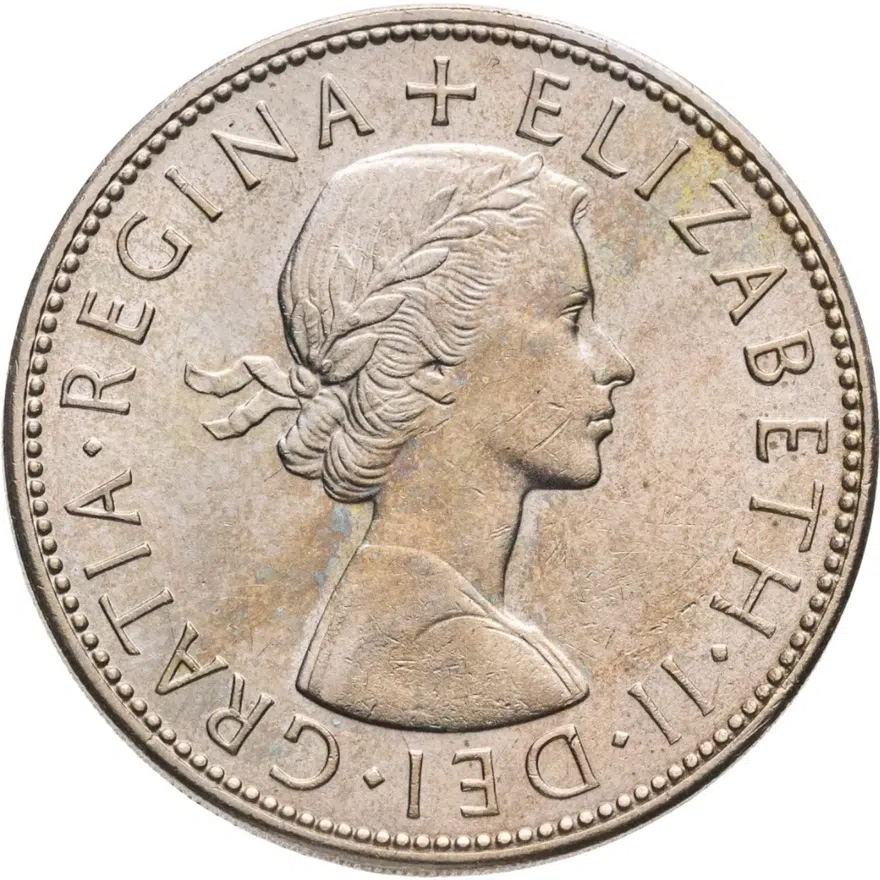 Великобритания 1/2 кроны (crown) 1965, аверс