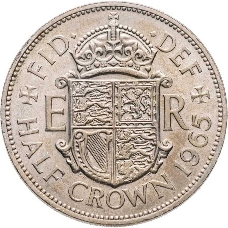Великобритания 1/2 кроны (crown) 1965, реверс