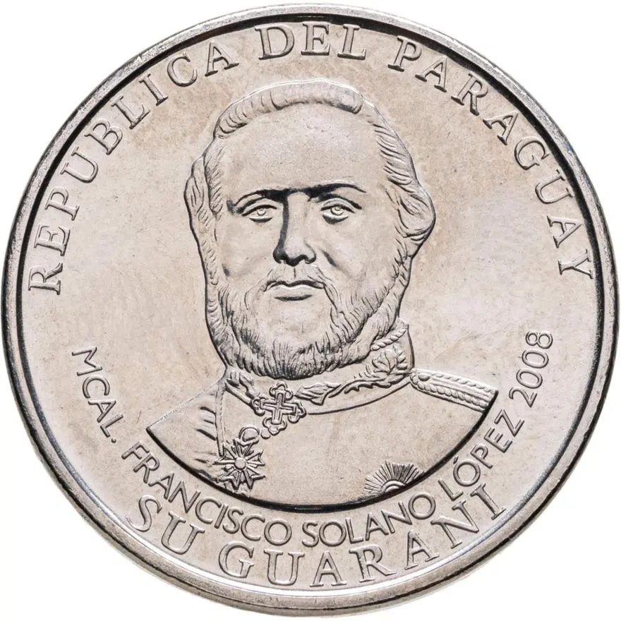 Парагвай 1000 гуарани (guaranies) 2008, реверс