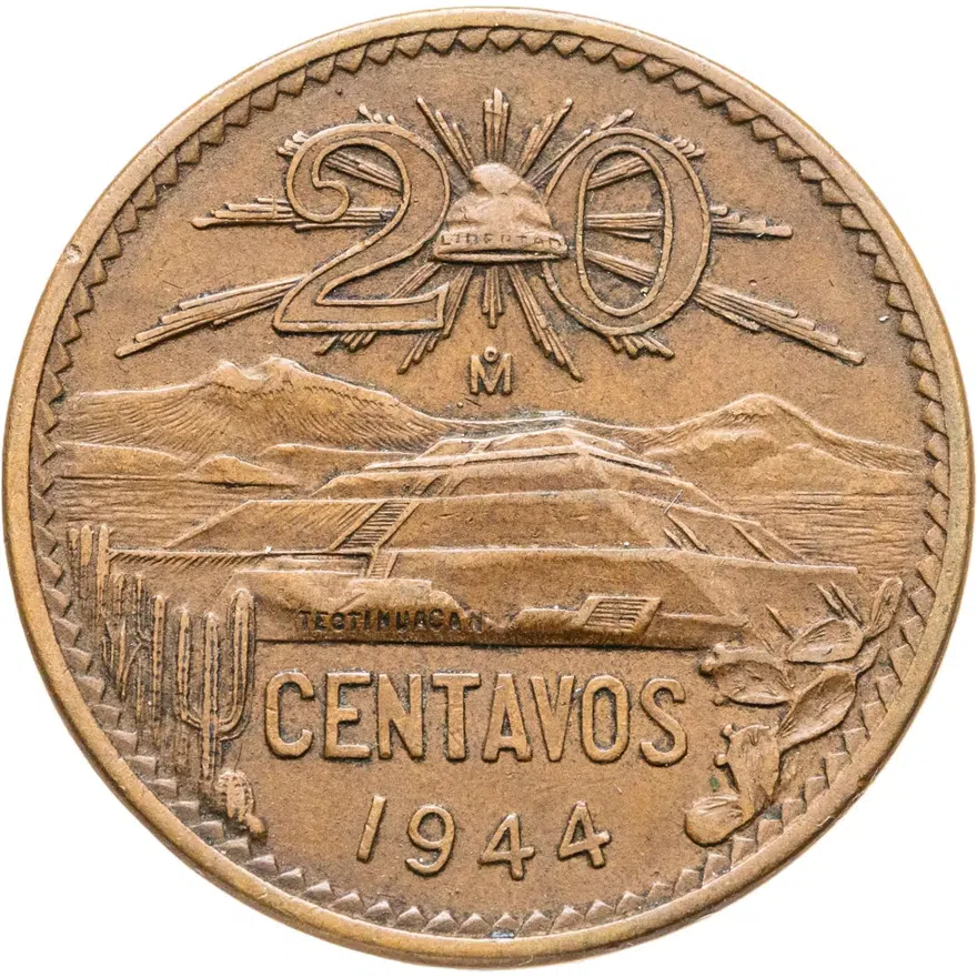 Мексика 20 сентаво (centavos) 1944