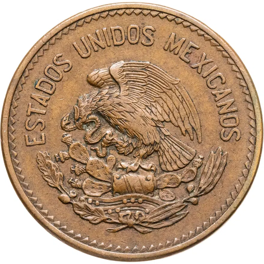 Мексика 20 сентаво (centavos) 1944, реверс