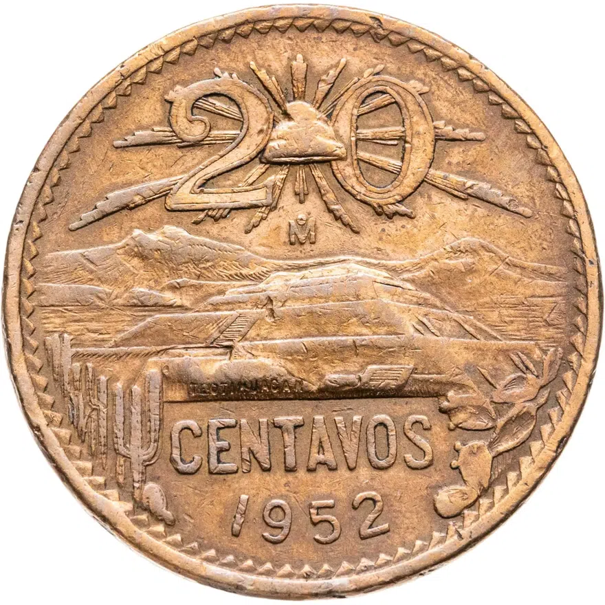 Мексика 20 сентаво (centavos) 1952