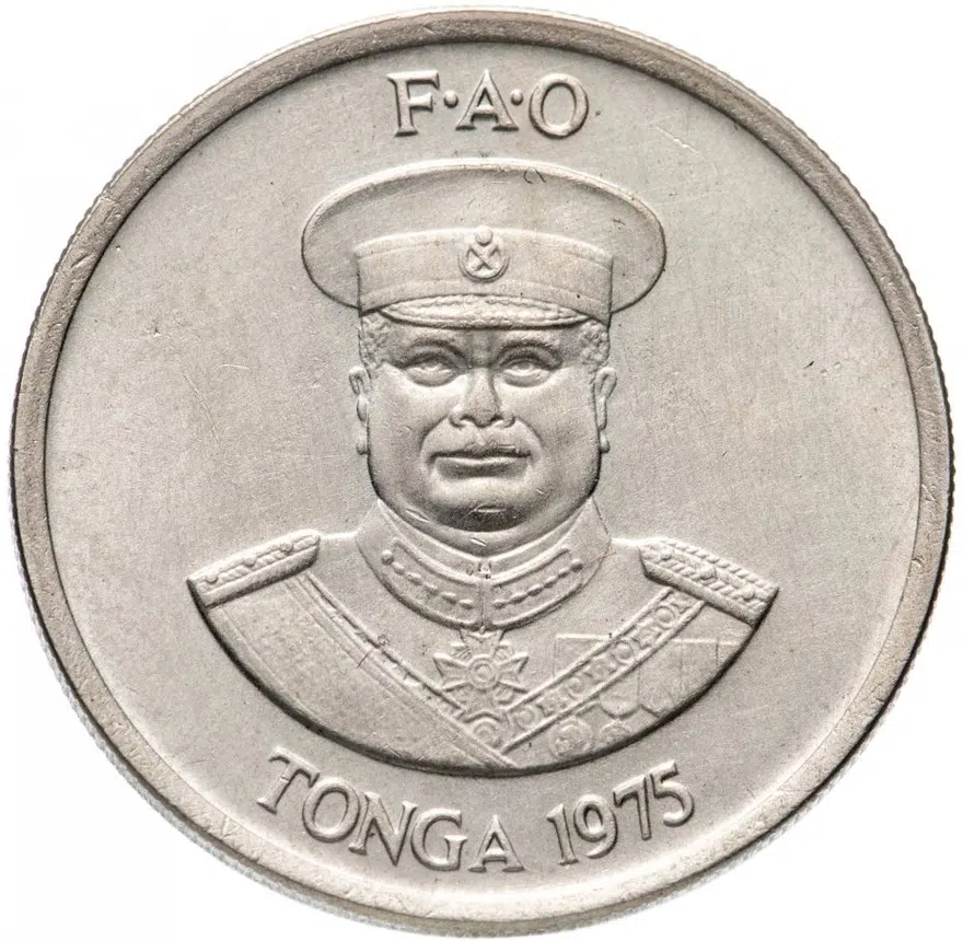 Тонга 10 сенити (seniti) 1975, реверс