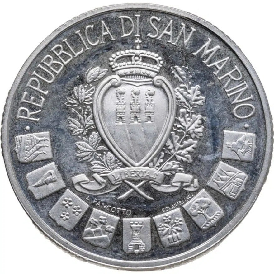Сан-Марино 10000 лир (lire) 1997  Евро, реверс